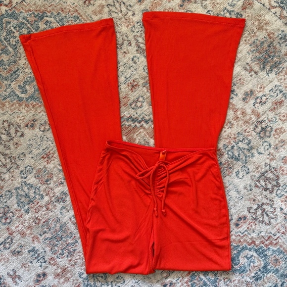 Skims Soft Lounge Ribbed Open Back Top/Ruched Pant Set NWOT - Picture 7 of 10